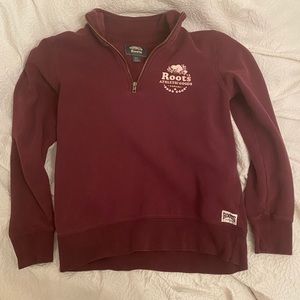 burgundy roots sweater